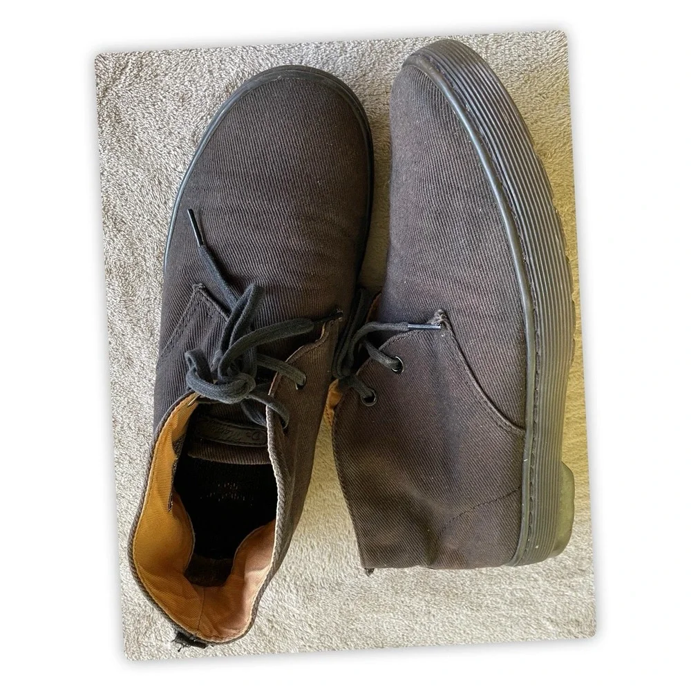 Dr Martens Doc Mayport Canvas Chukka Boots Mens Size 10 Brown Ankle Lace Up